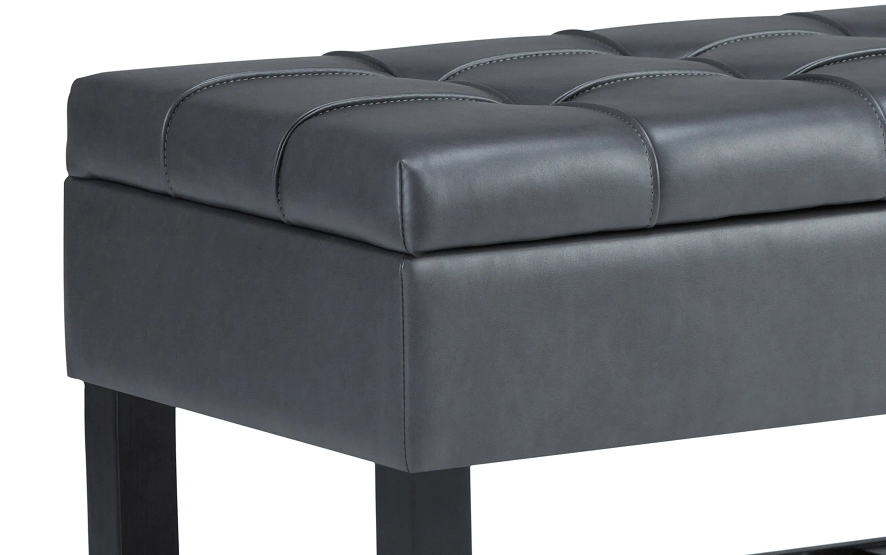 Saxon Ottoman Bench in Vegan Leather