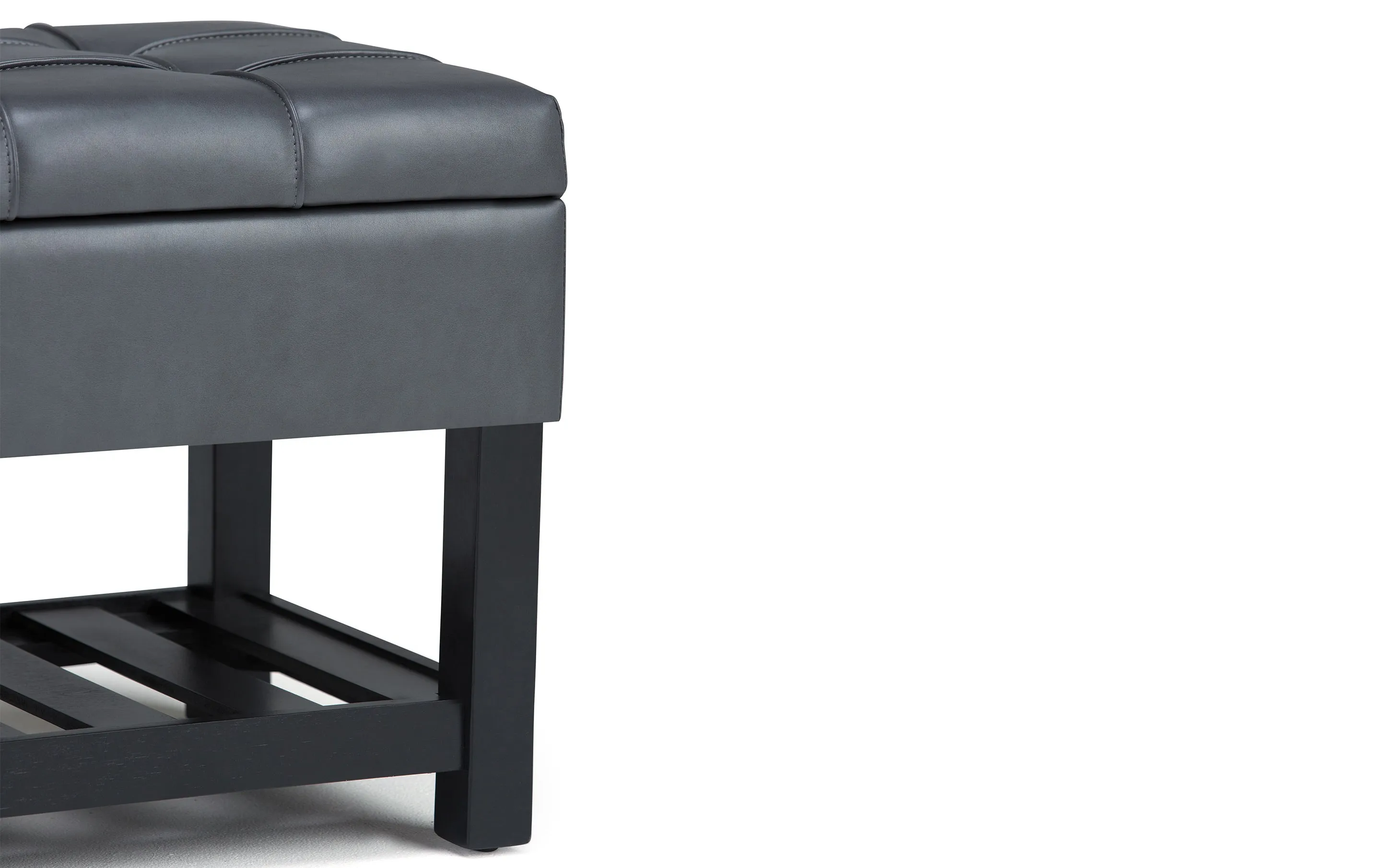 Saxon Ottoman Bench in Vegan Leather