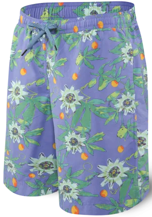 SAXX Cannonball 2n1 Short Purple Hawaiian Noir