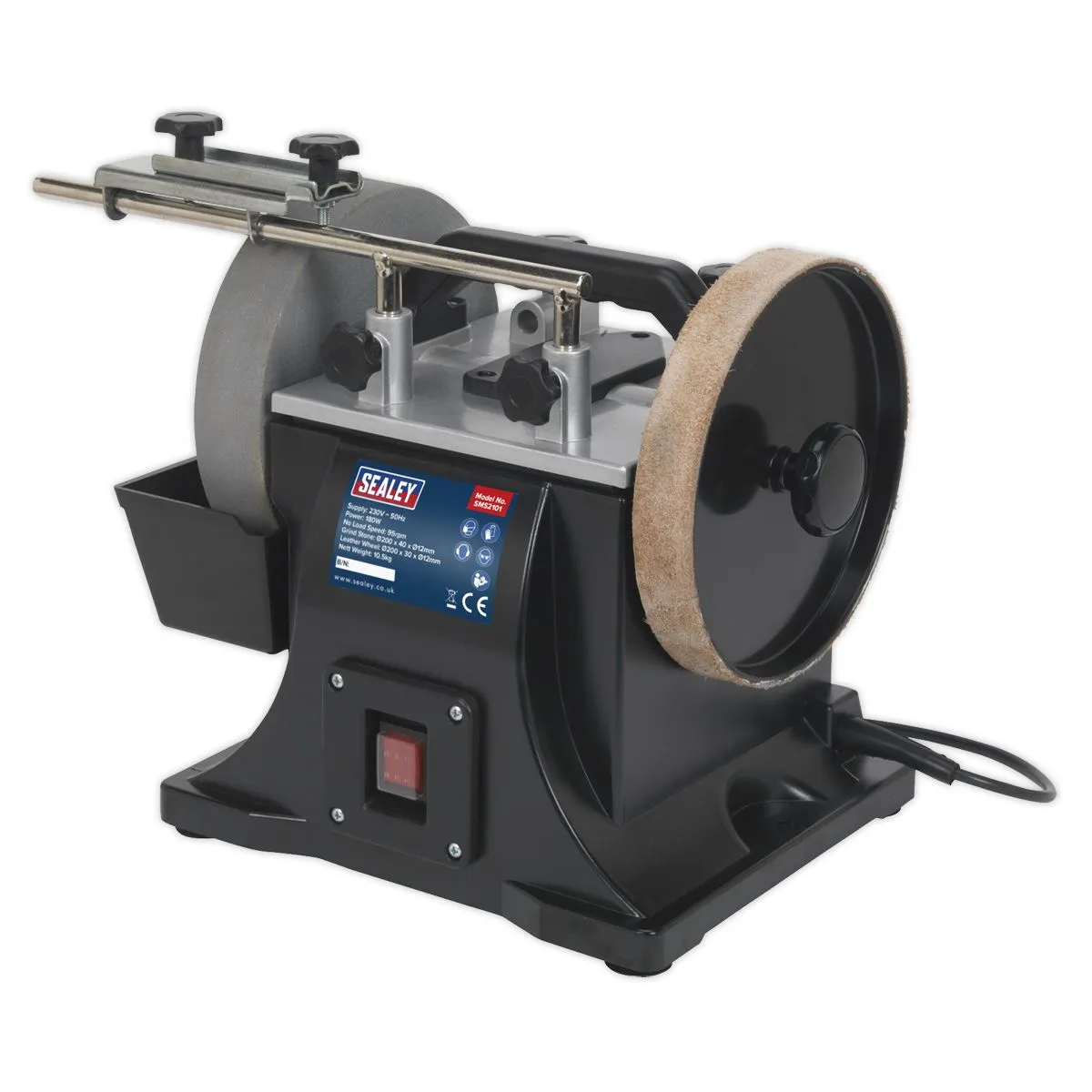 Sealey Sharpener Ø200mm with Honing Wheel 180W