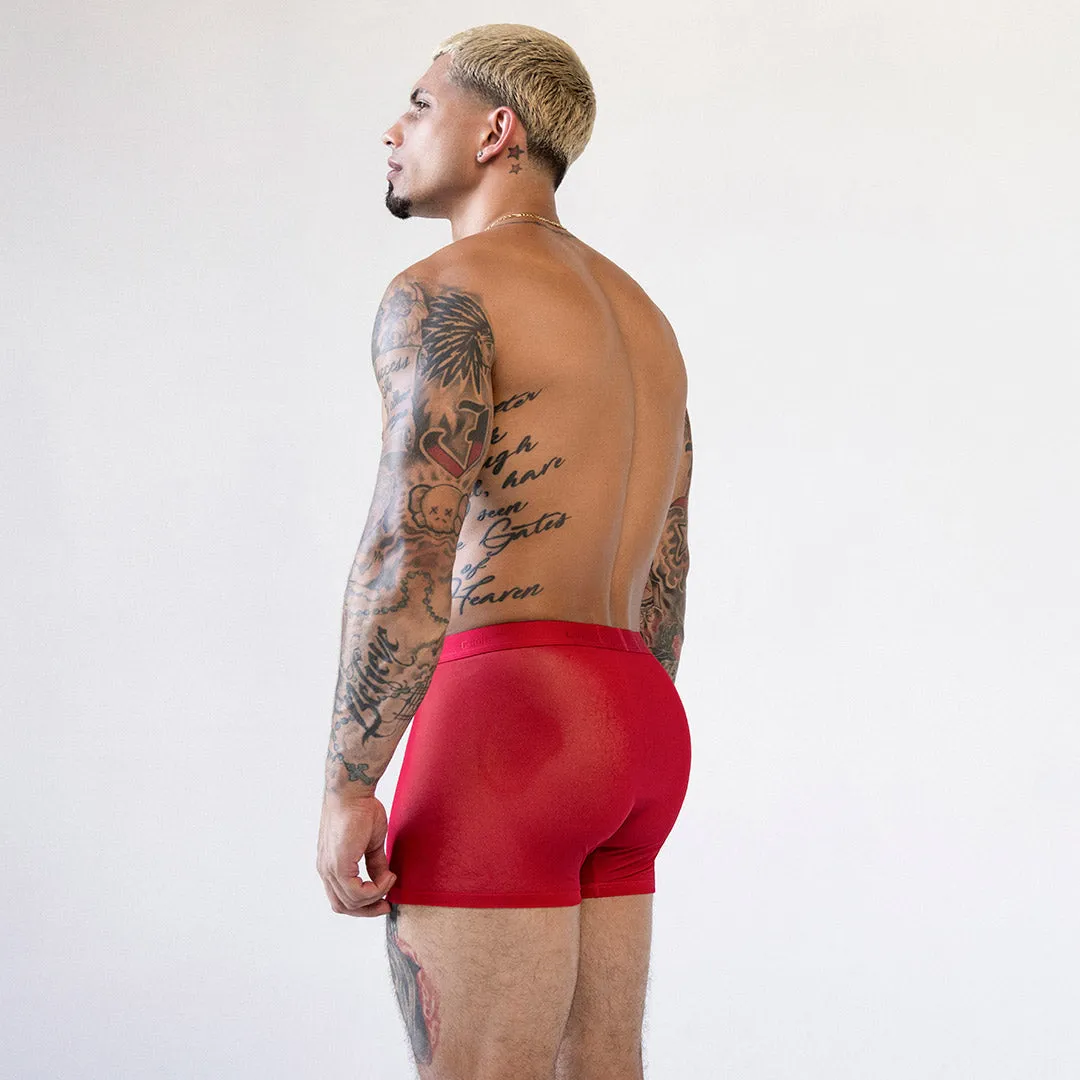 Sheer Boxer Brief Rowan Red