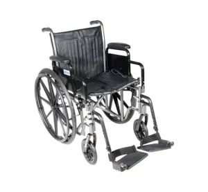 Silver Sport 2 Wheelchair, Detachable Desk Arms, Swing away Footrests, 16" Seat - 1 Each