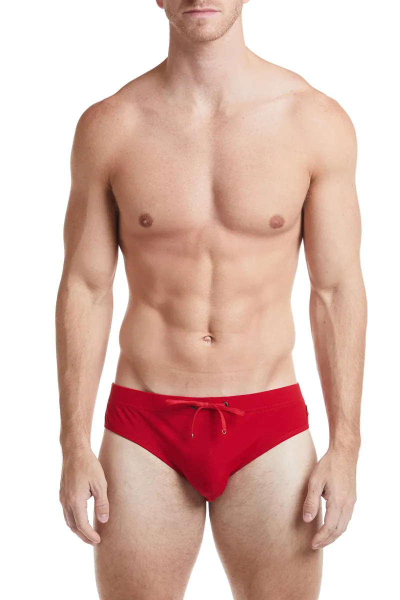 Solid Red - COLIN Bikini Swim Brief