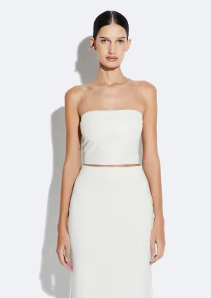 Stretch Faux Leather Tube Top