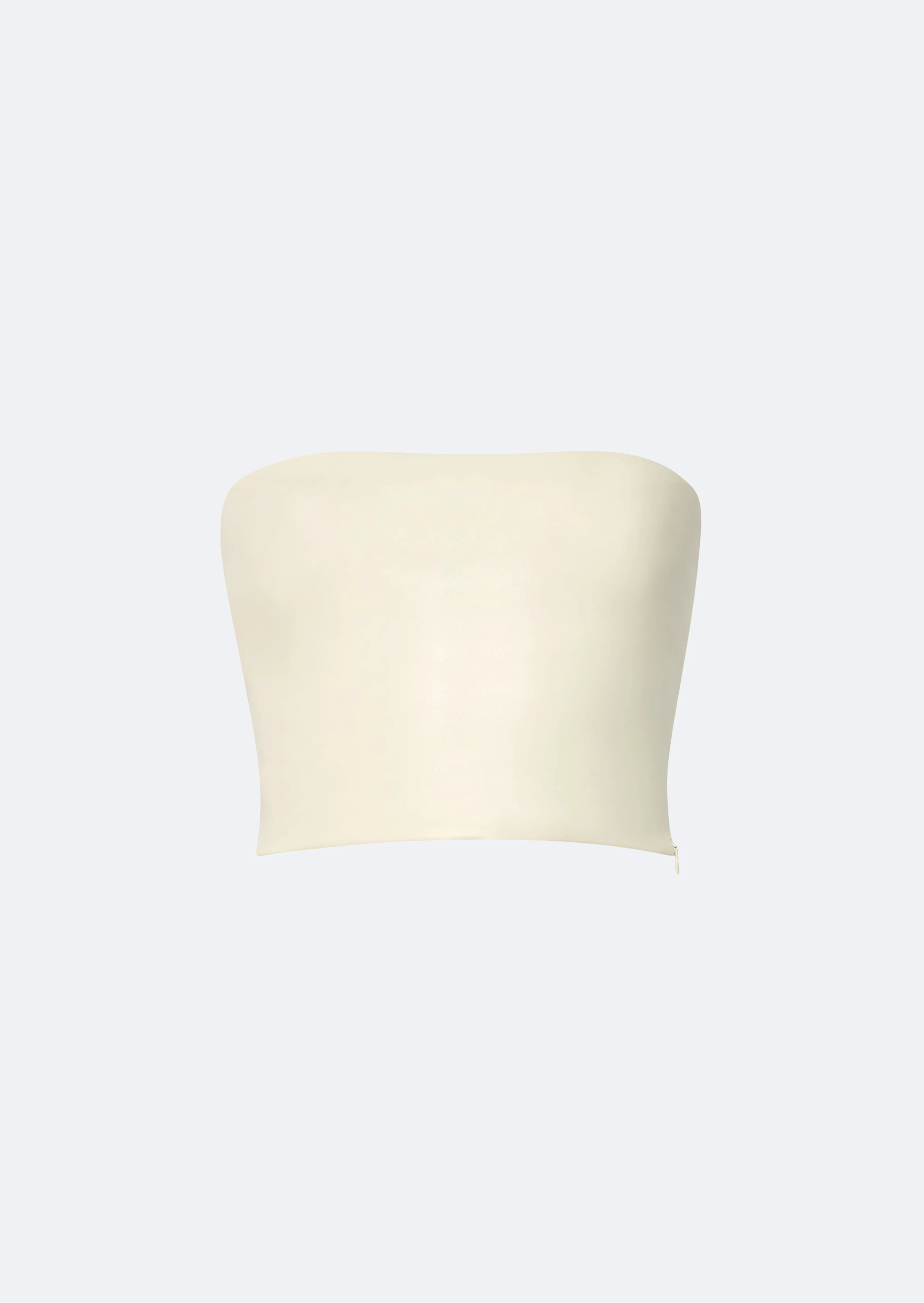 Stretch Faux Leather Tube Top