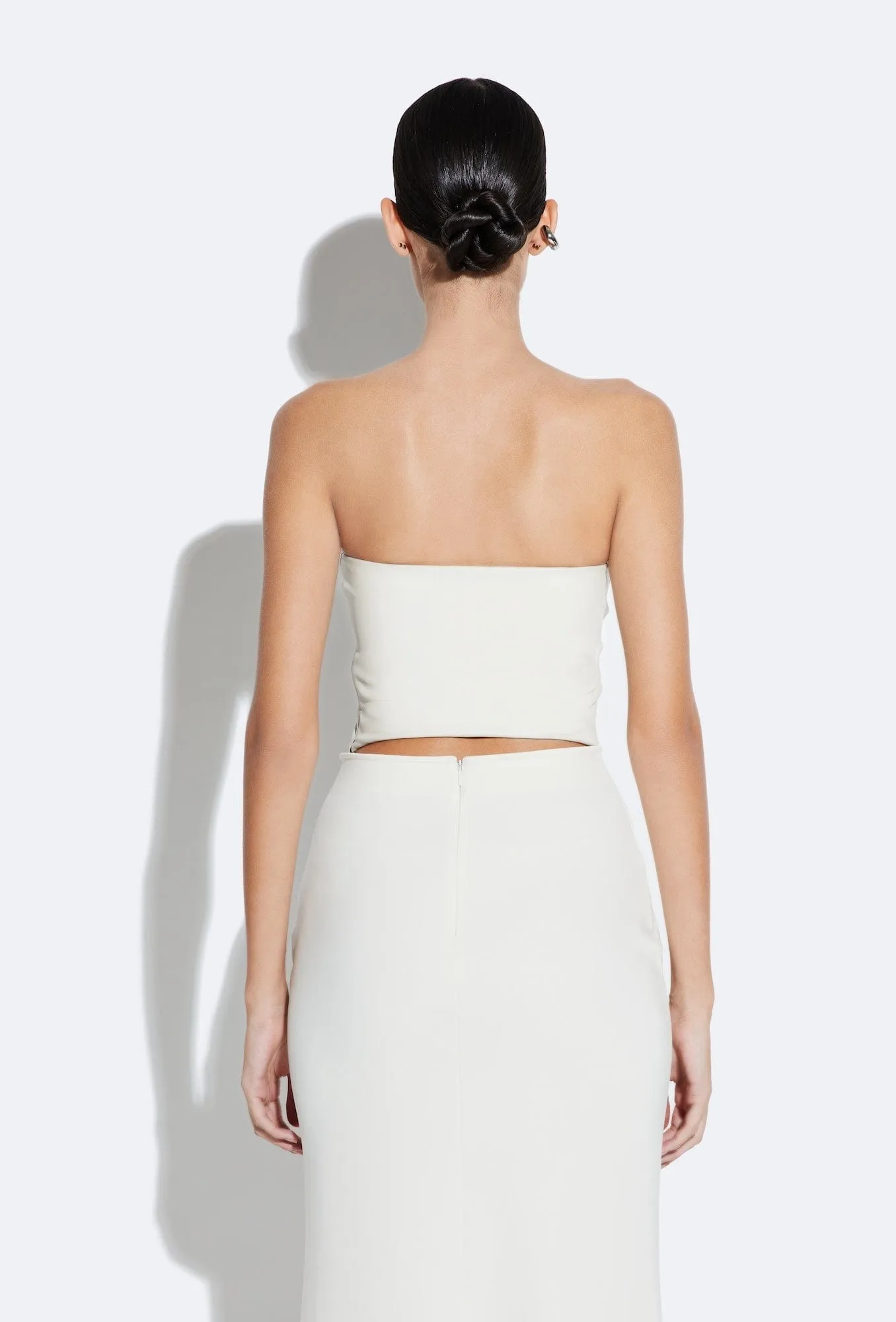 Stretch Faux Leather Tube Top