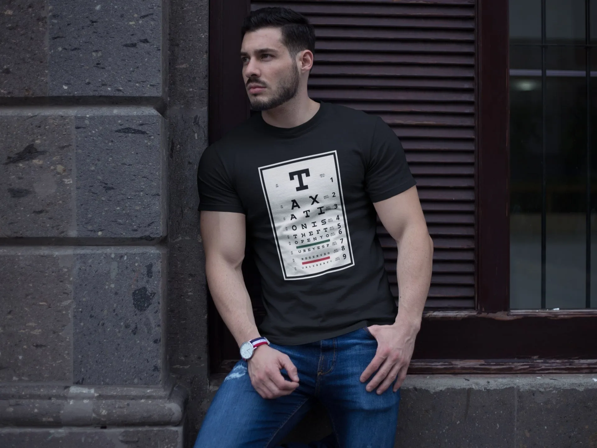Taxation is Theft Eye Chart Triblend Shirt