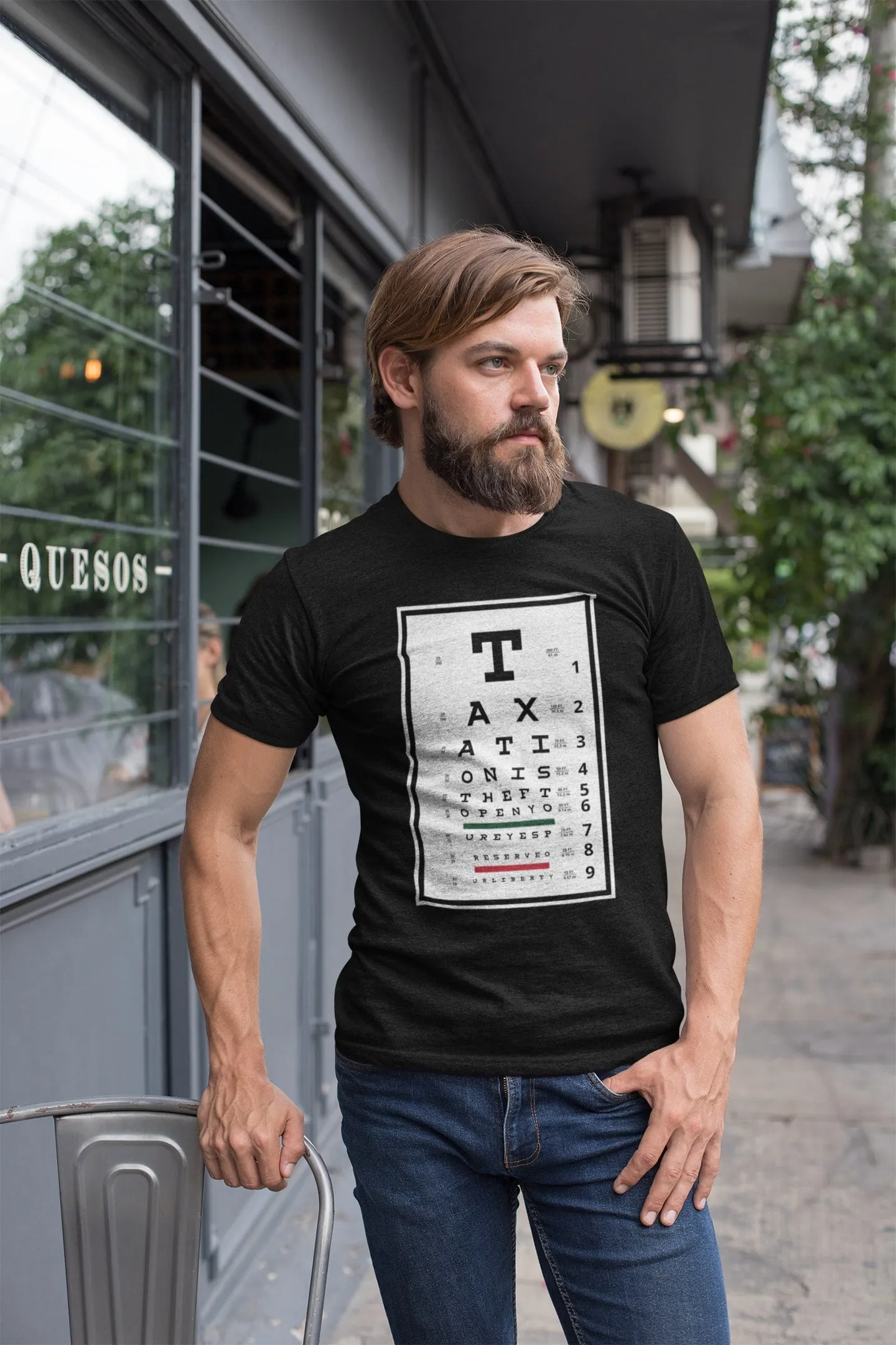 Taxation is Theft Eye Chart Triblend Shirt