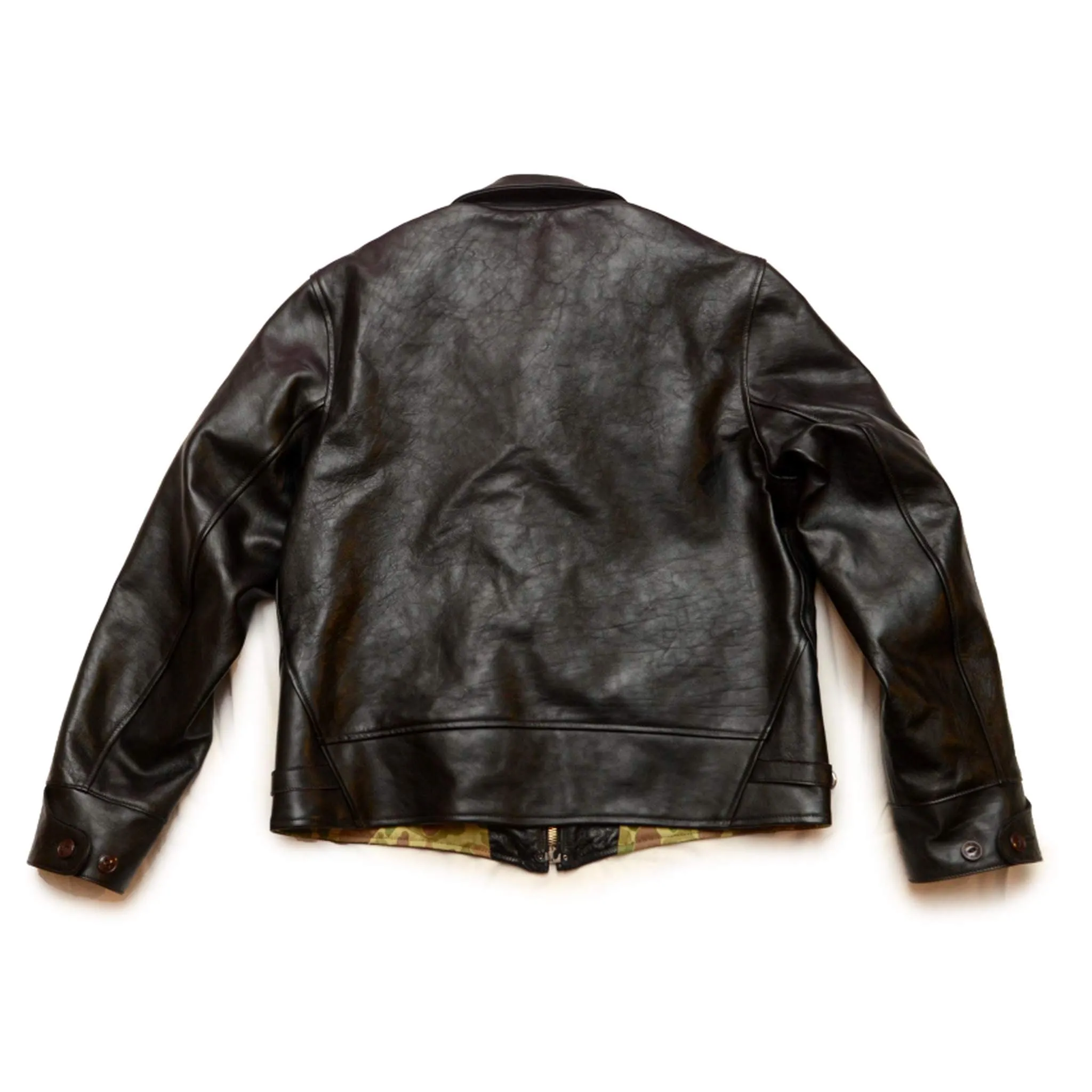 The Heron Zip - Black Shinki Horsehide Oil Finish