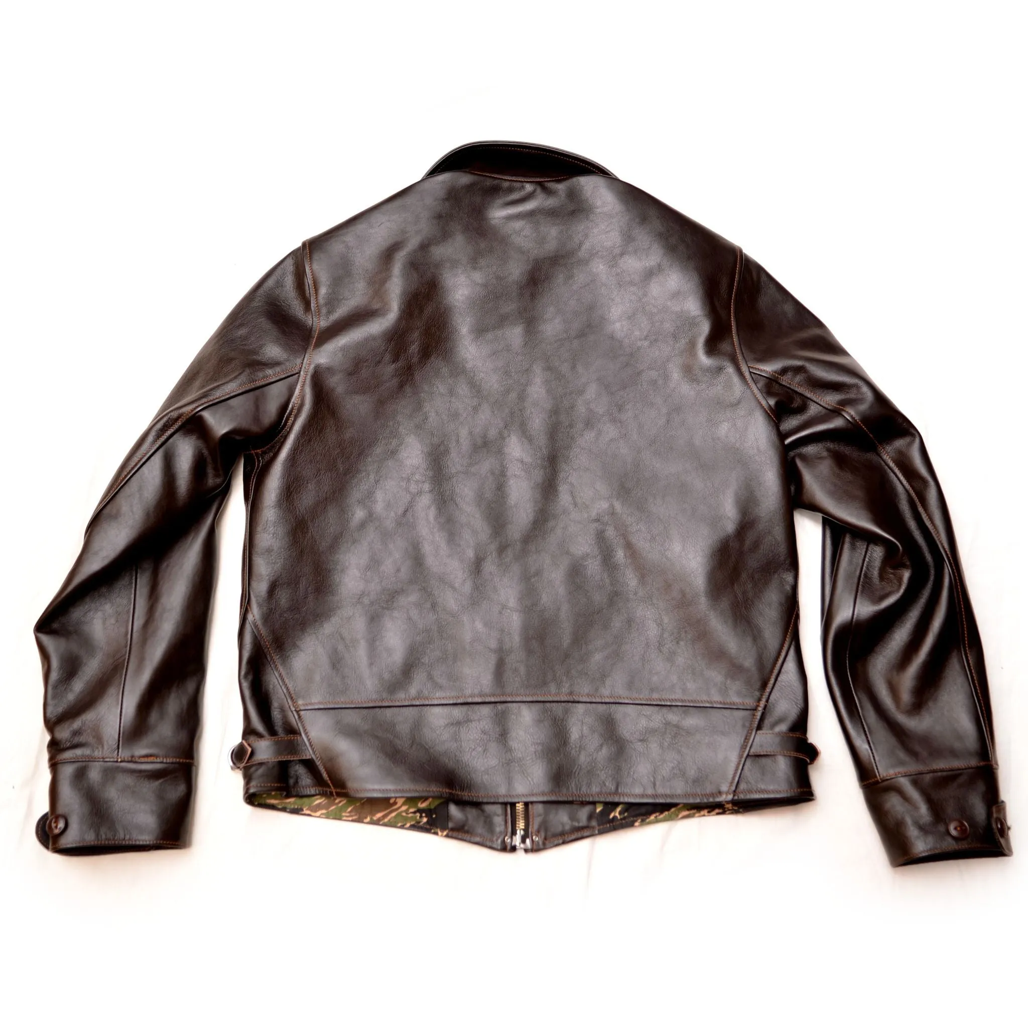 The Heron Zip - Dark Brown Shinki Horsehide Oil Finish