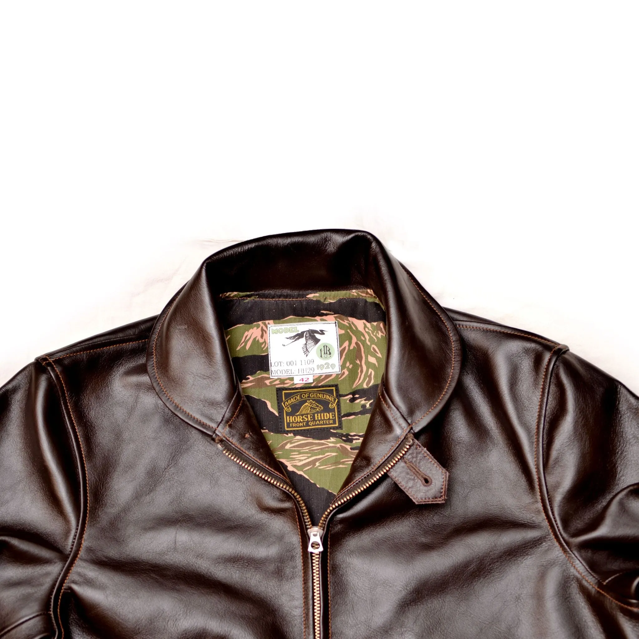The Heron Zip - Dark Brown Shinki Horsehide Oil Finish