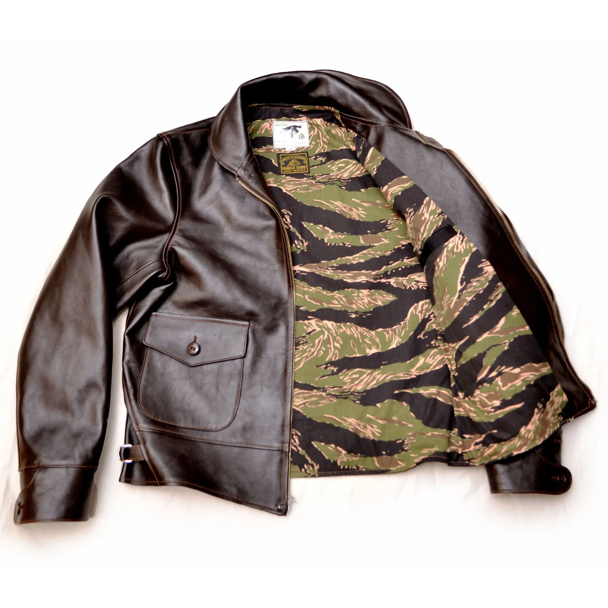 The Heron Zip - Dark Brown Shinki Horsehide Oil Finish