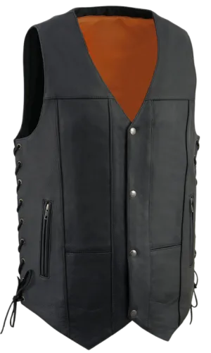 The "Top Biller" TALL 10 Pocket Leather Vest