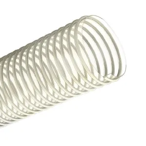Tubo Antiurto per Aspirazione Aria e Sostanze per Industria Alimentare con Spirale in PVC Ø int. 35 mm