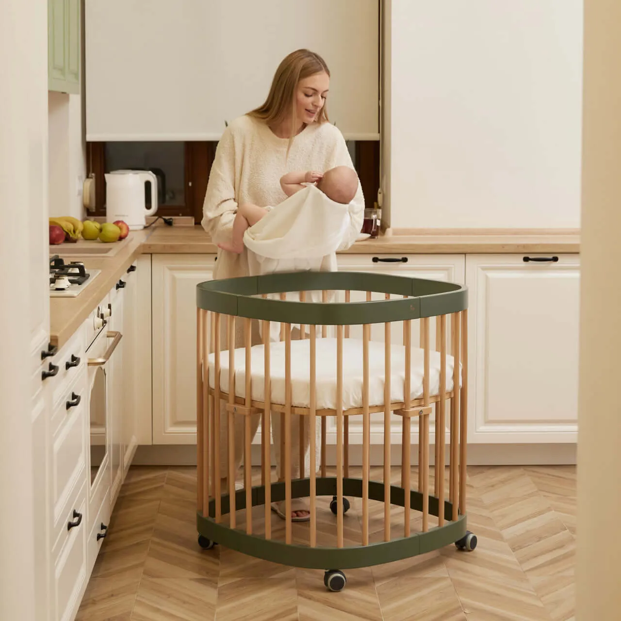 Tweeto 7 in 1 Baby Cot Forest Lights Multifunctional