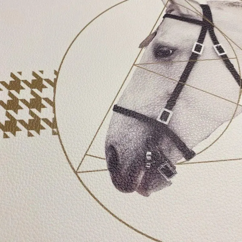 Vintage Horse Faux Leather Plate Mat