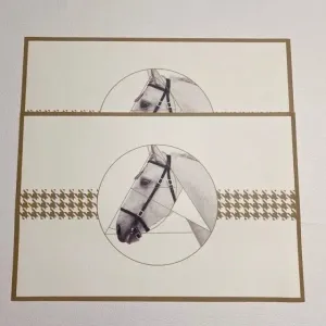 Vintage Horse Faux Leather Plate Mat