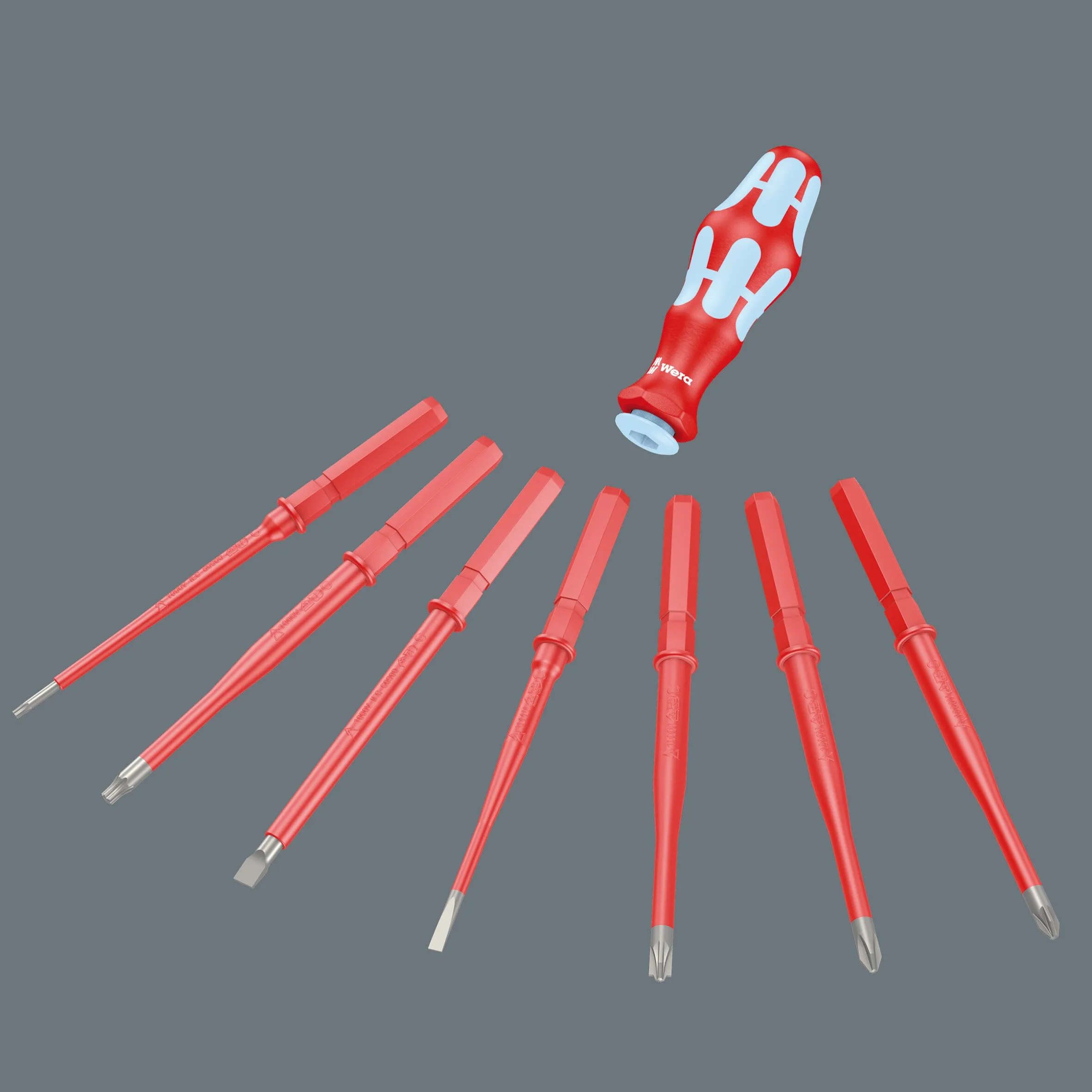 Wera Kraftform Kompakt VDE Stainless 8 extra slim 1, 8 pieces, 05059040001