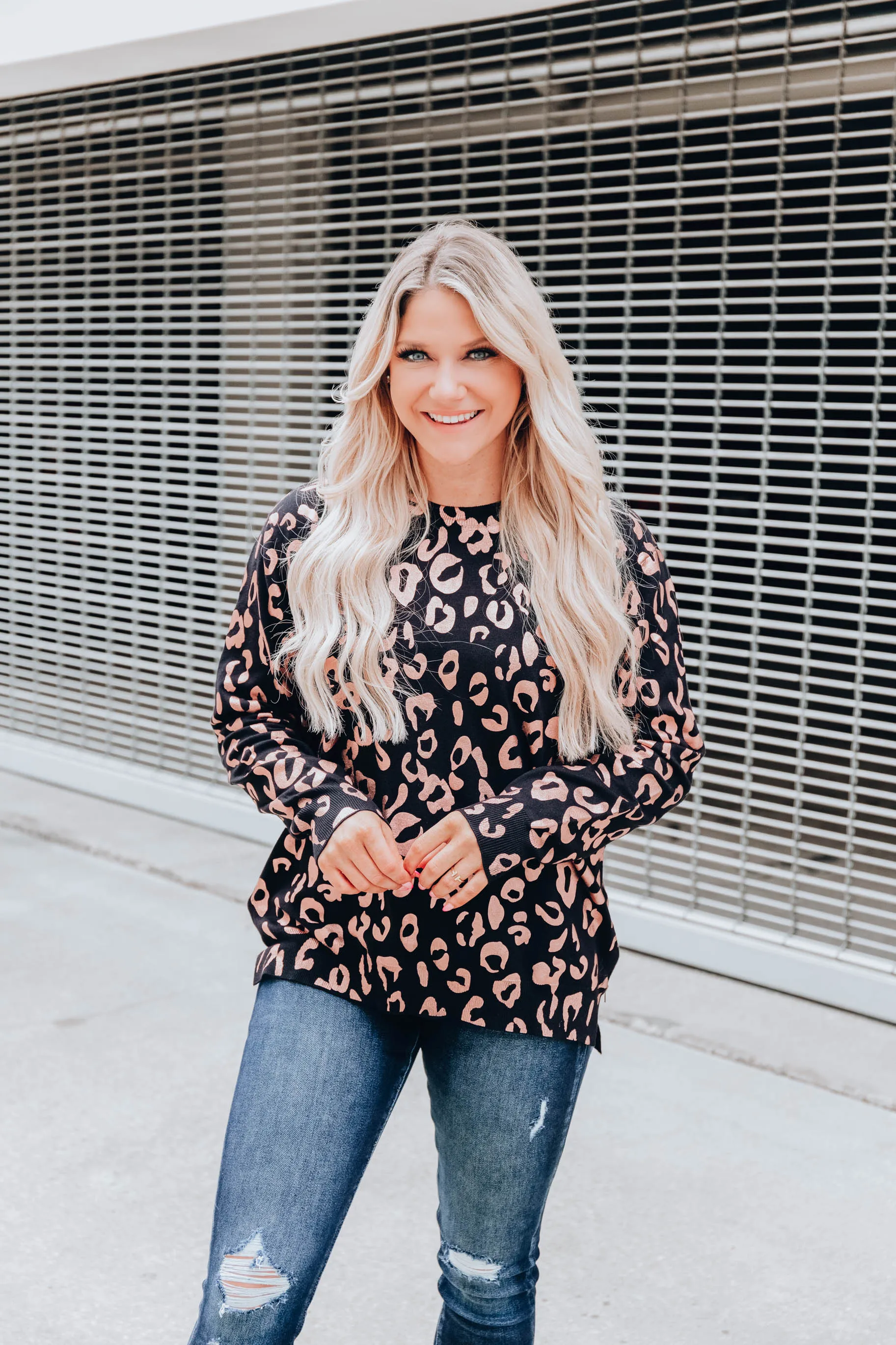 What I Want Leopard Sweater - Black