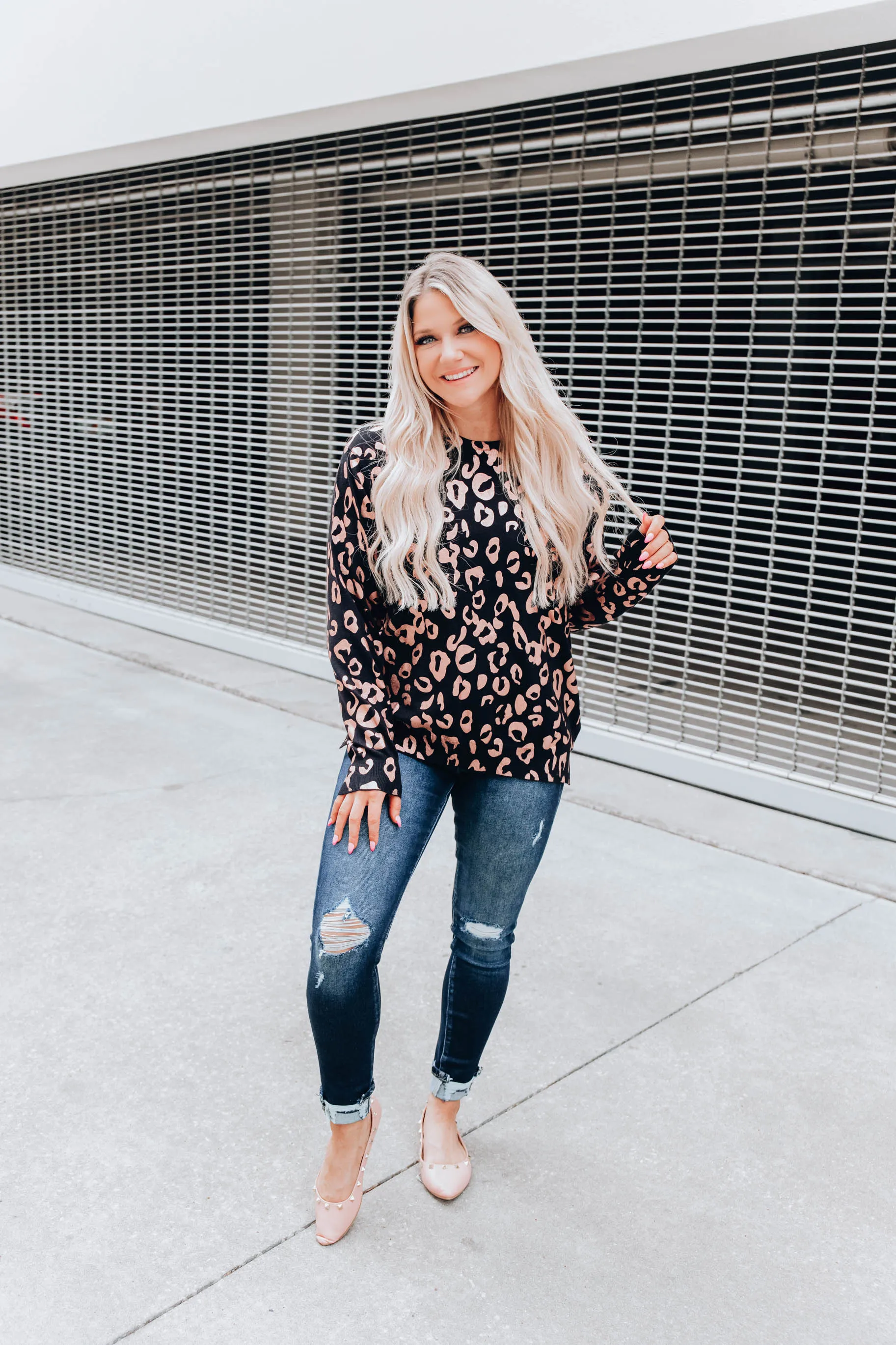What I Want Leopard Sweater - Black