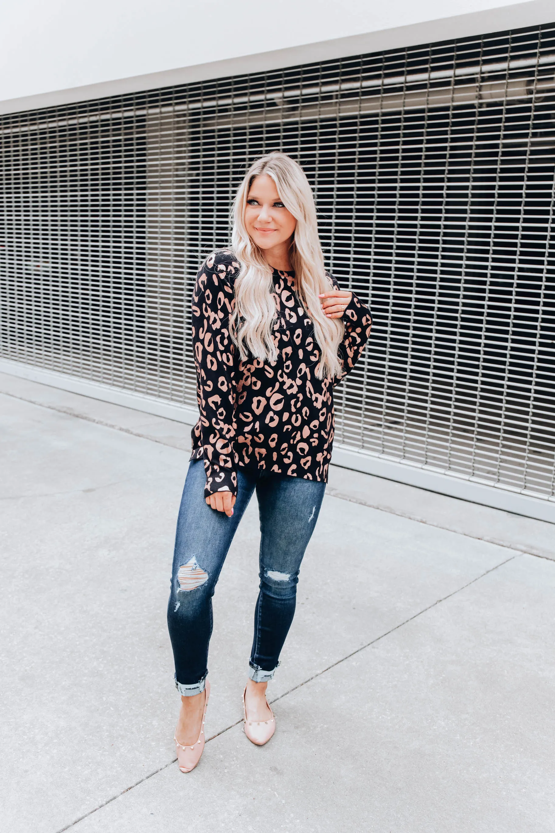 What I Want Leopard Sweater - Black