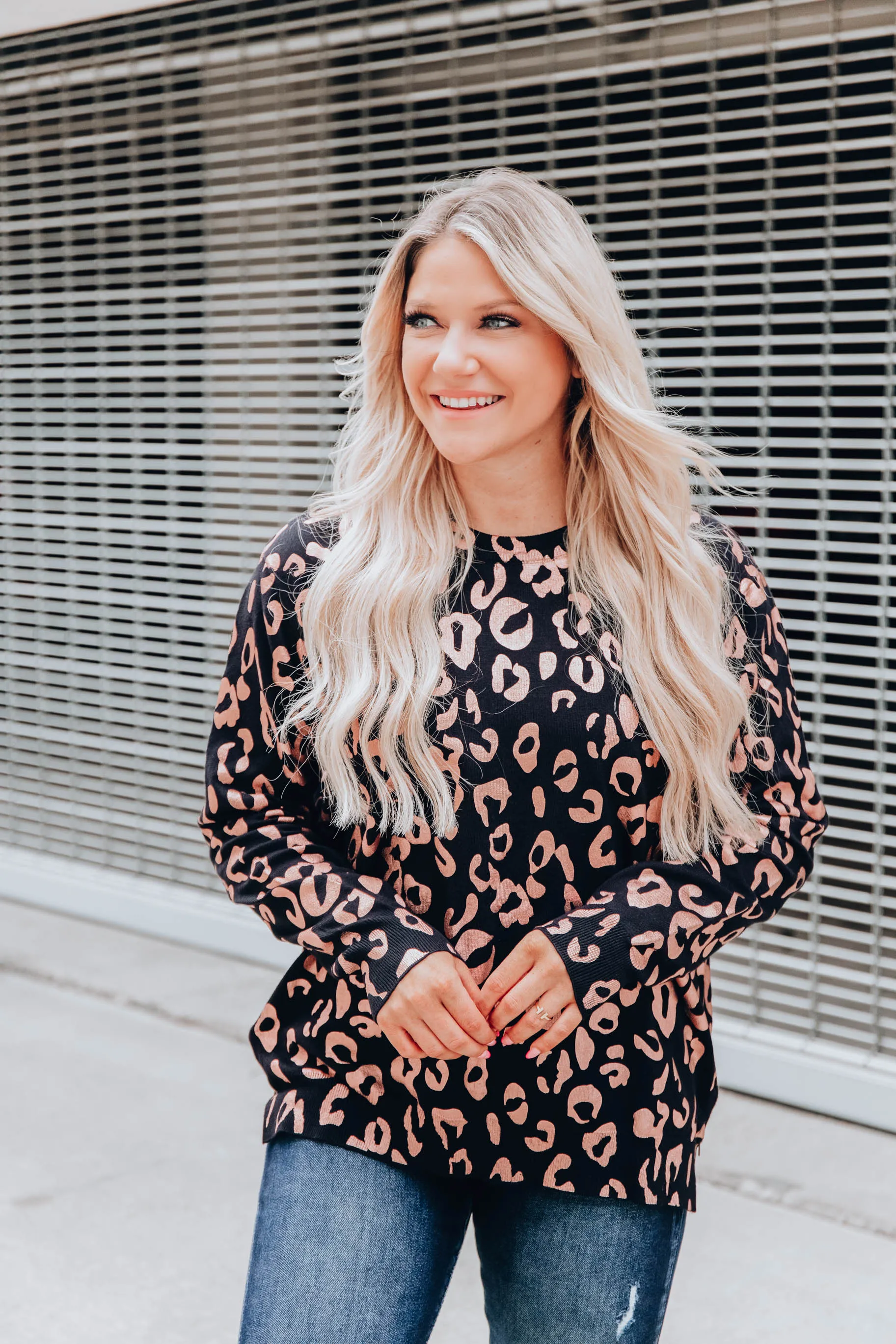 What I Want Leopard Sweater - Black