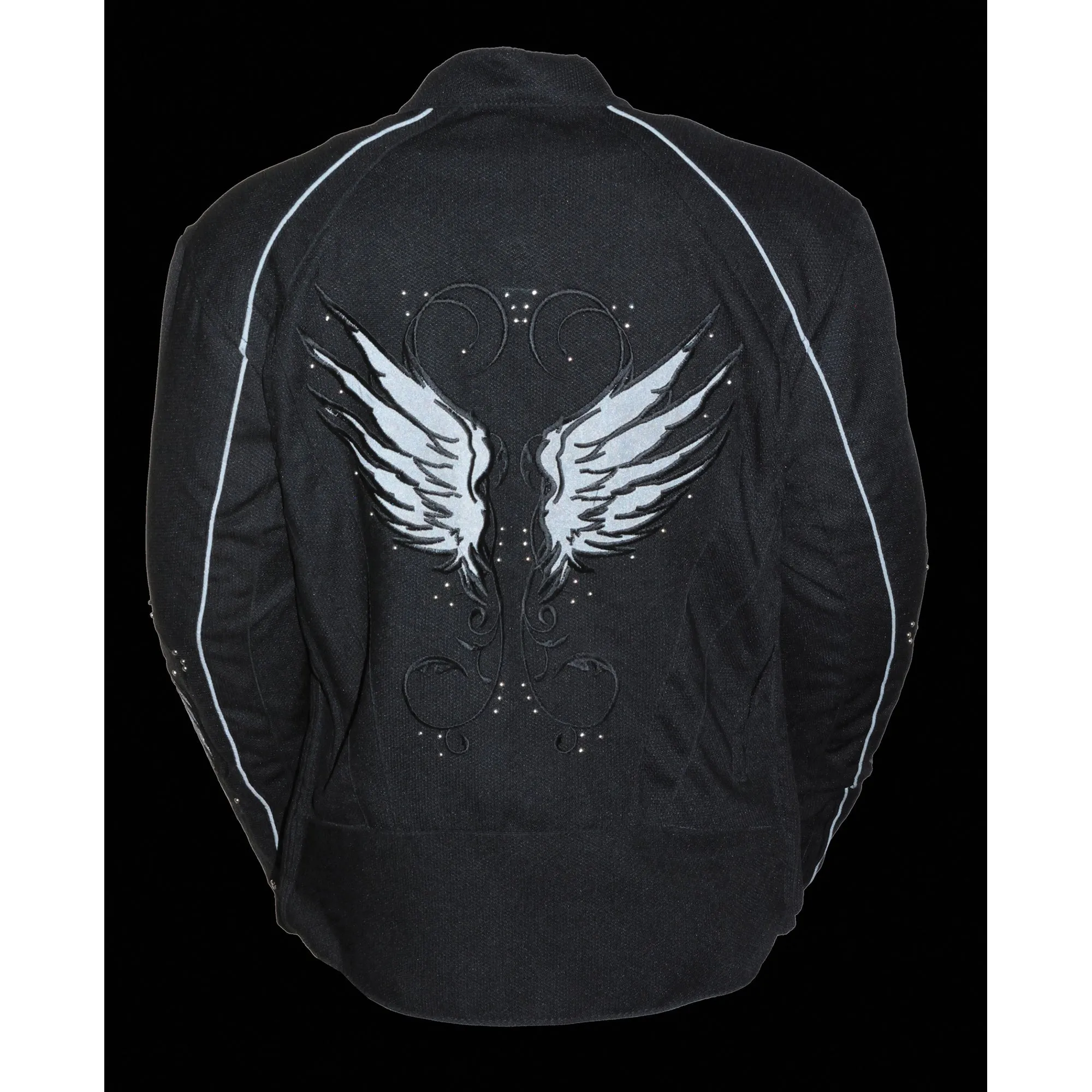 Women's Textile Jacket w/ Stud & Wings Detailing