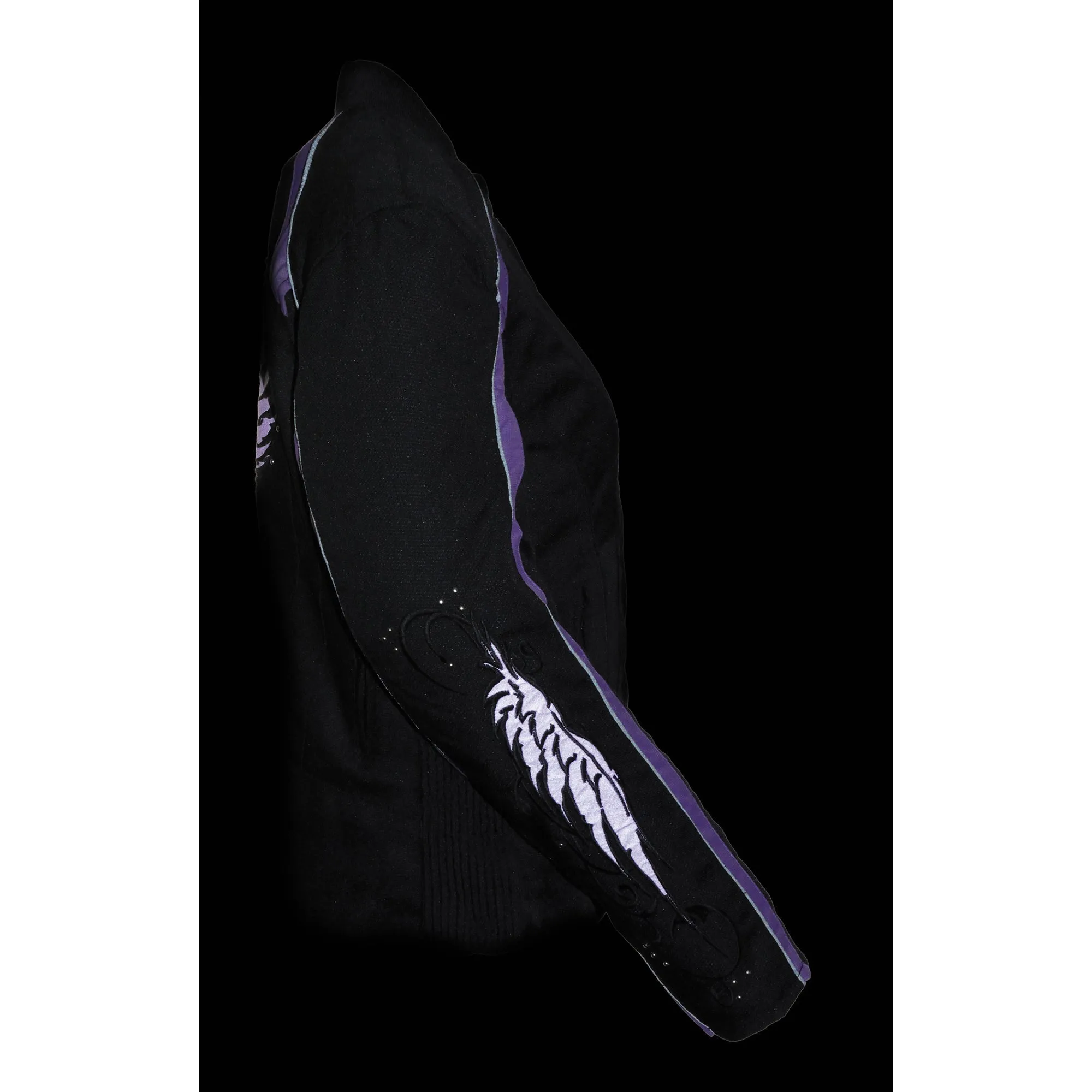 Women's Textile Jacket w/ Stud & Wings Detailing