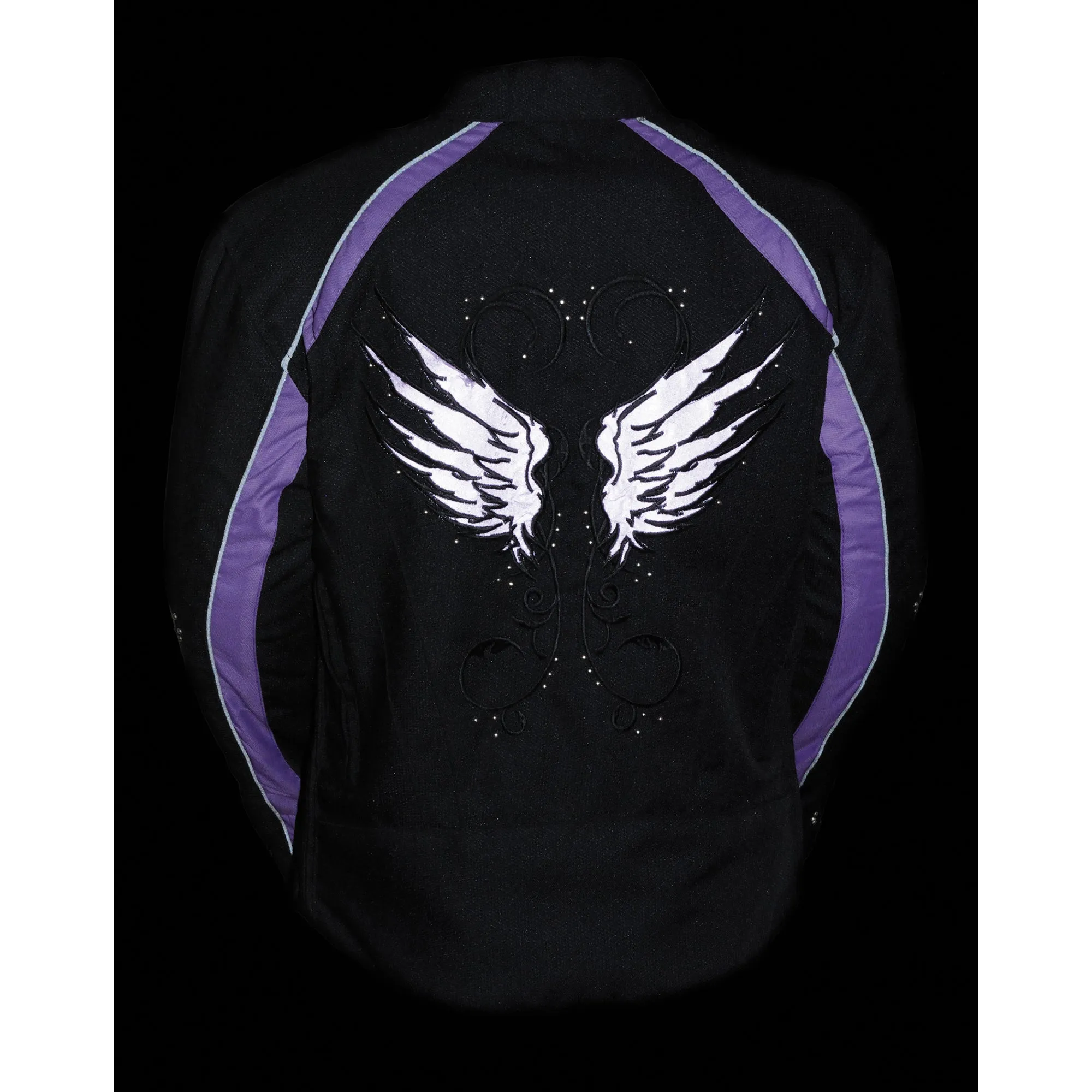Women's Textile Jacket w/ Stud & Wings Detailing