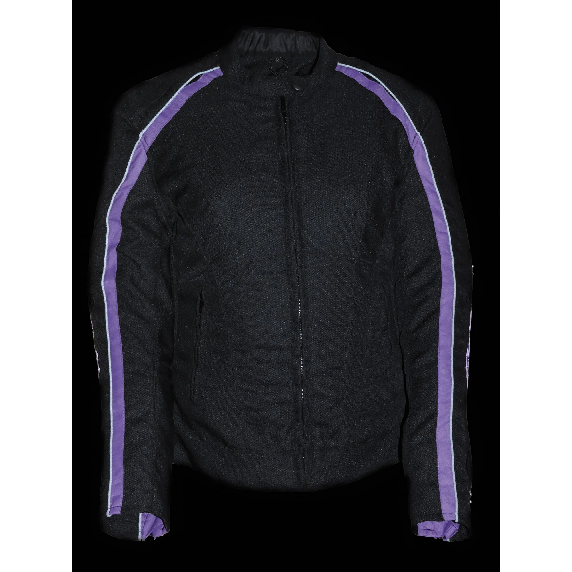 Women's Textile Jacket w/ Stud & Wings Detailing