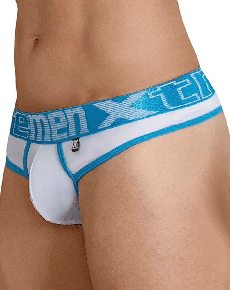 Xtremen 91031-3 3pk Piping Thongs Green-white-blue