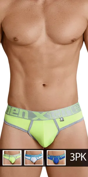 Xtremen 91031-3 3pk Piping Thongs Green-white-blue