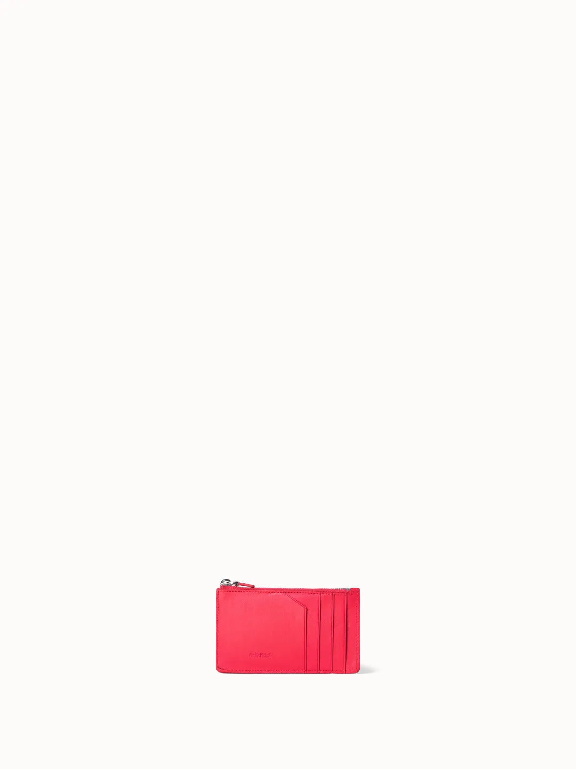 Zipped Card Holder in Horsehair and Leather