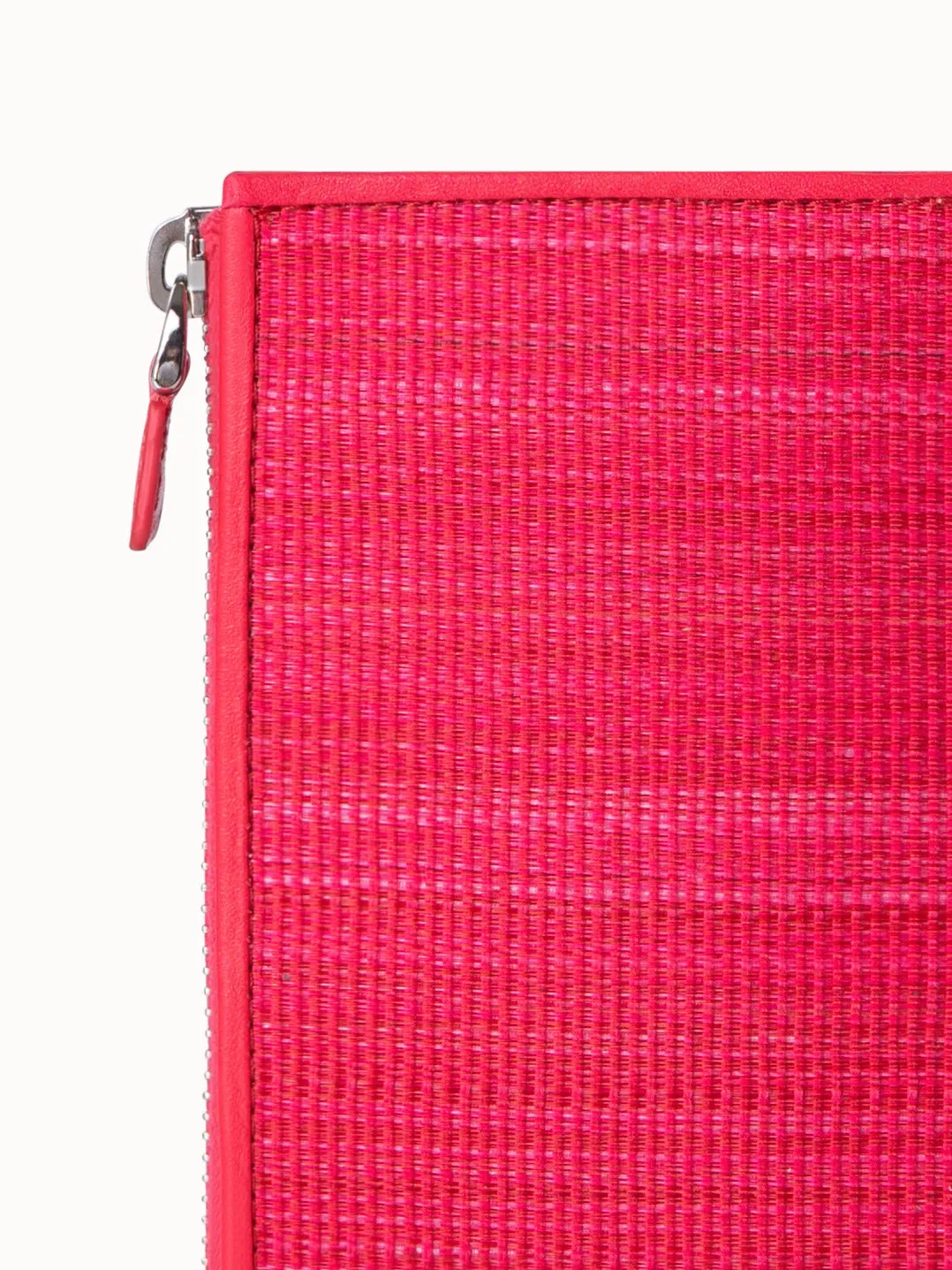 Zipped Card Holder in Horsehair and Leather