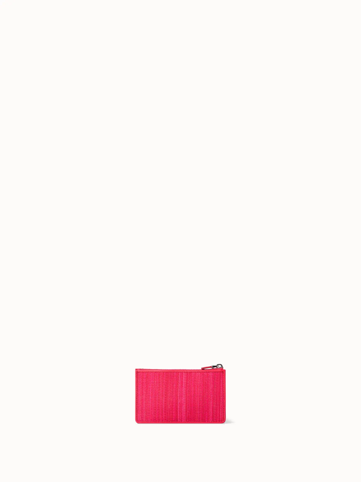 Zipped Card Holder in Horsehair and Leather