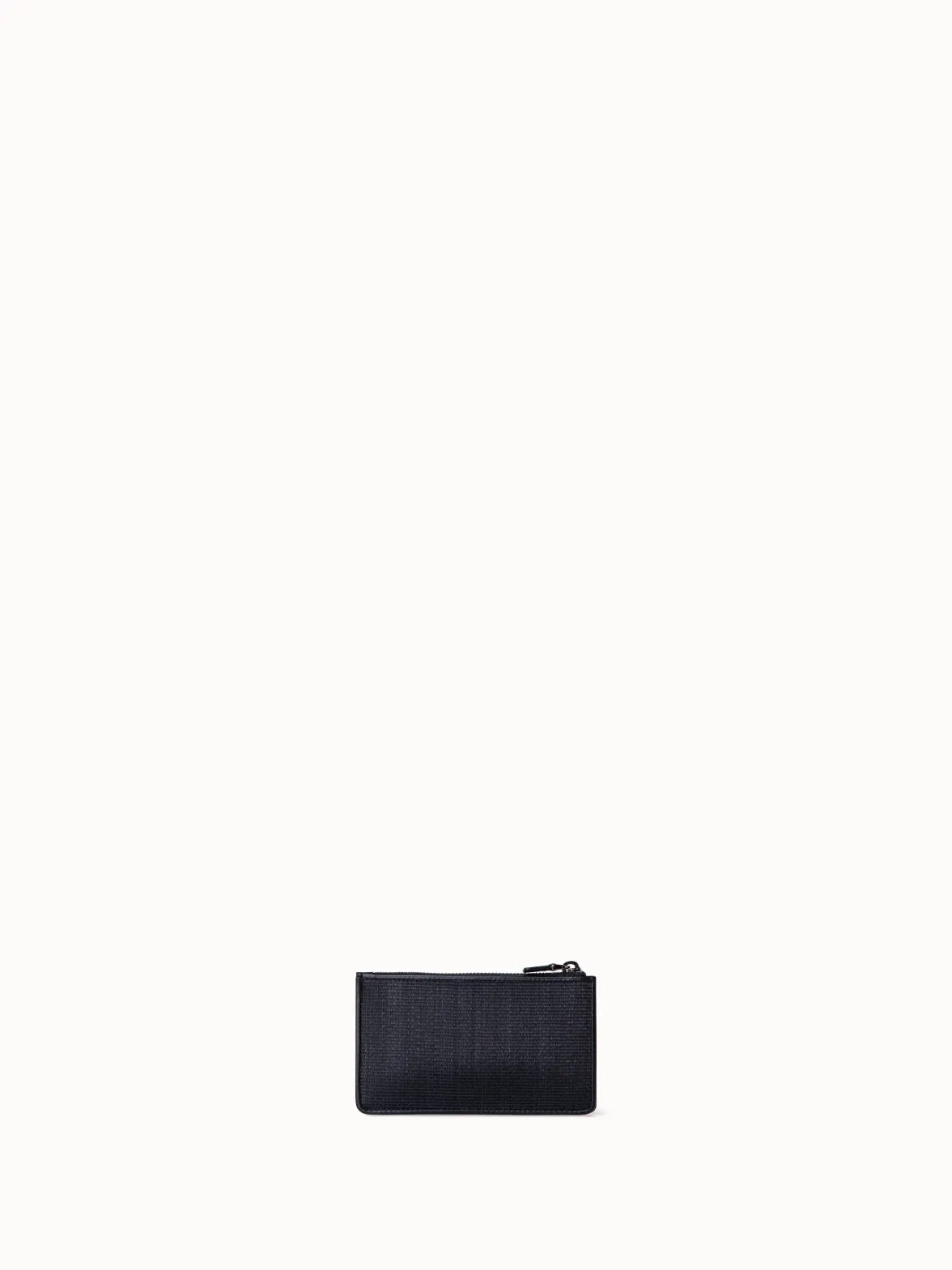 Zipped Card Holder in Horsehair and Leather